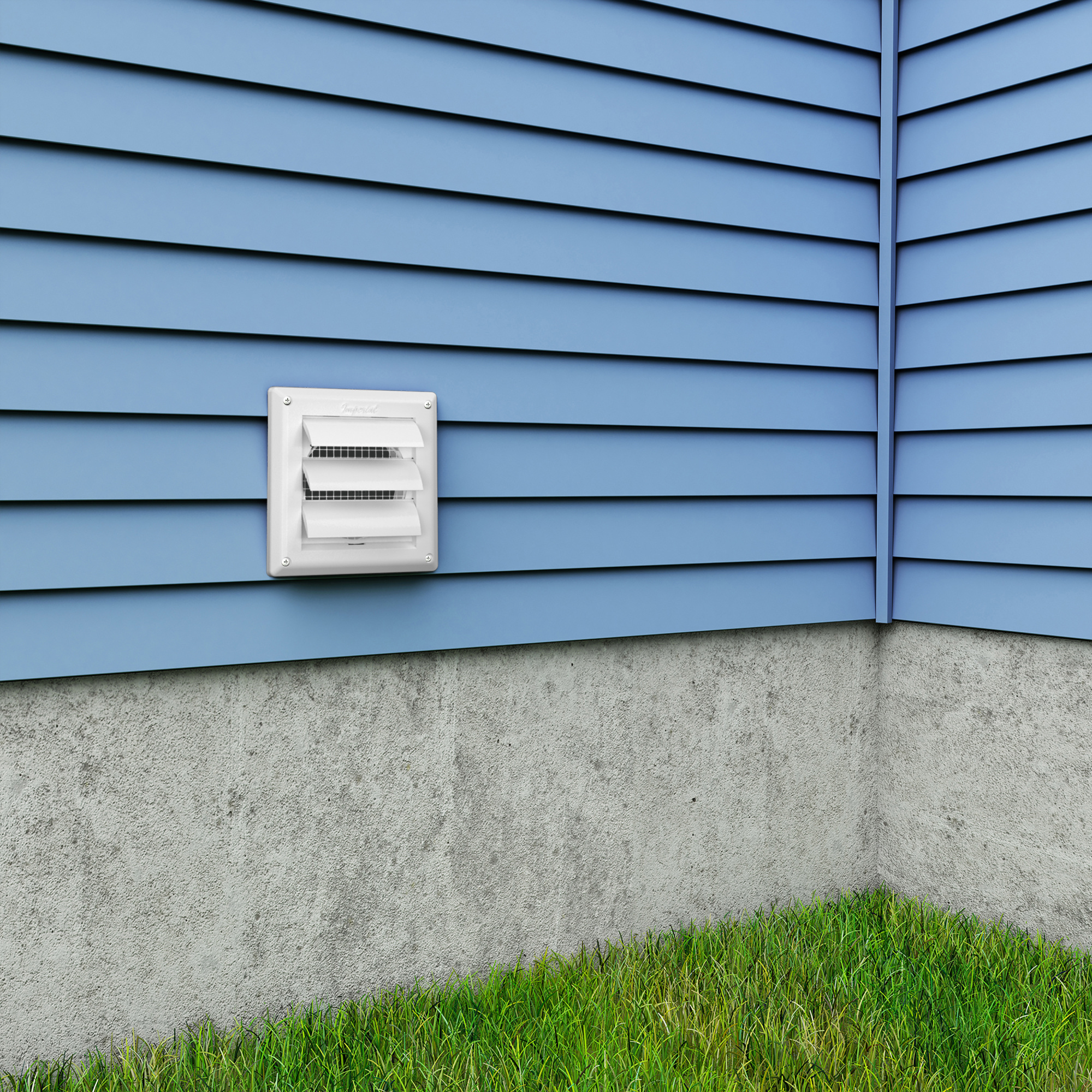 Louvered Vent Caps with Metal Screen - 4"