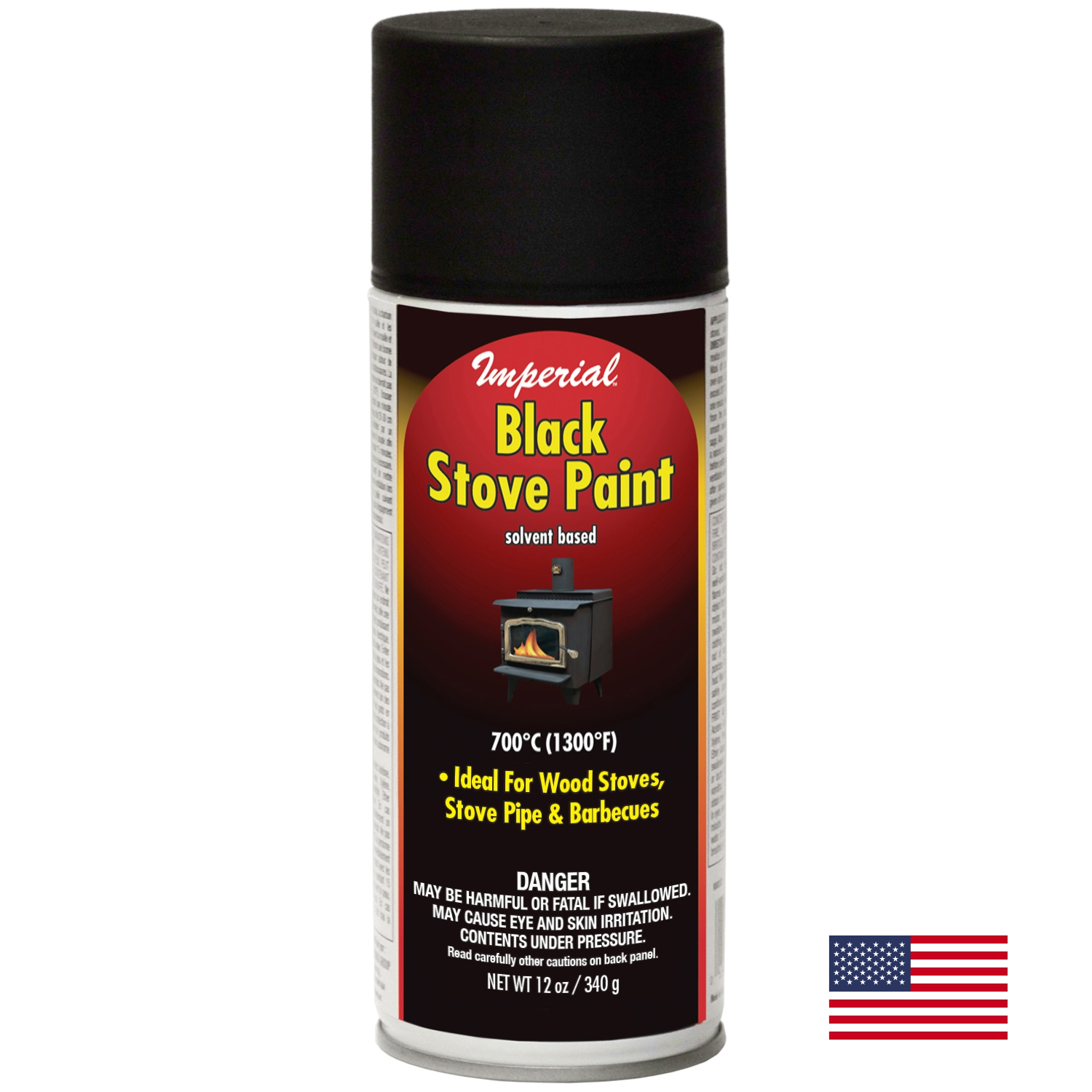 Black Aerosol Stove Paint (Solvent Base)
