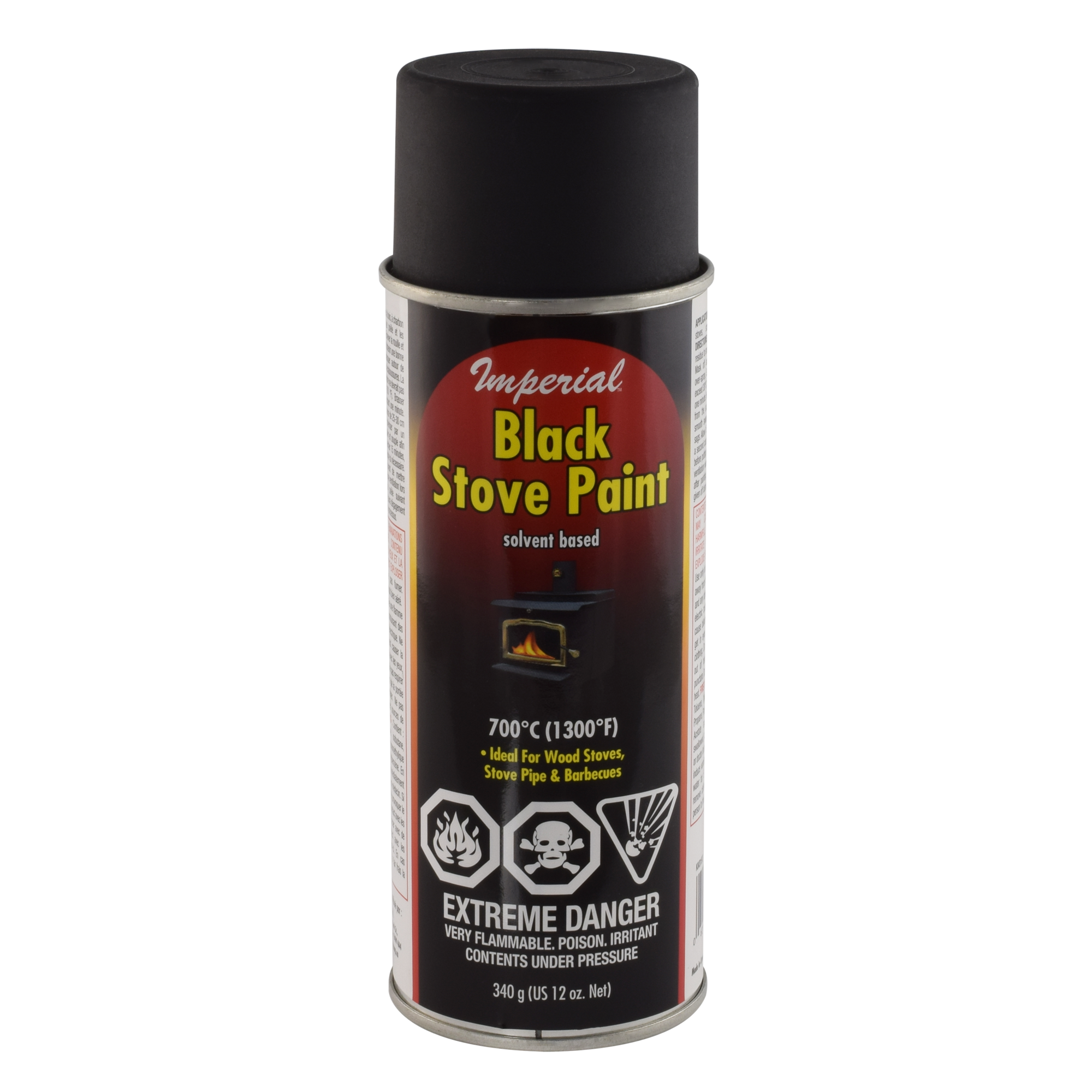 Black Aerosol Stove Paint (Solvent Base)