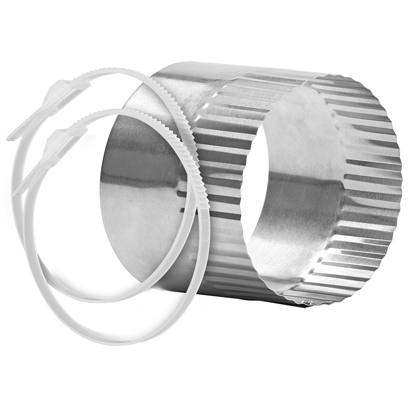 Raccord en aluminium pour conduit avec (2) brides à vis en plastique