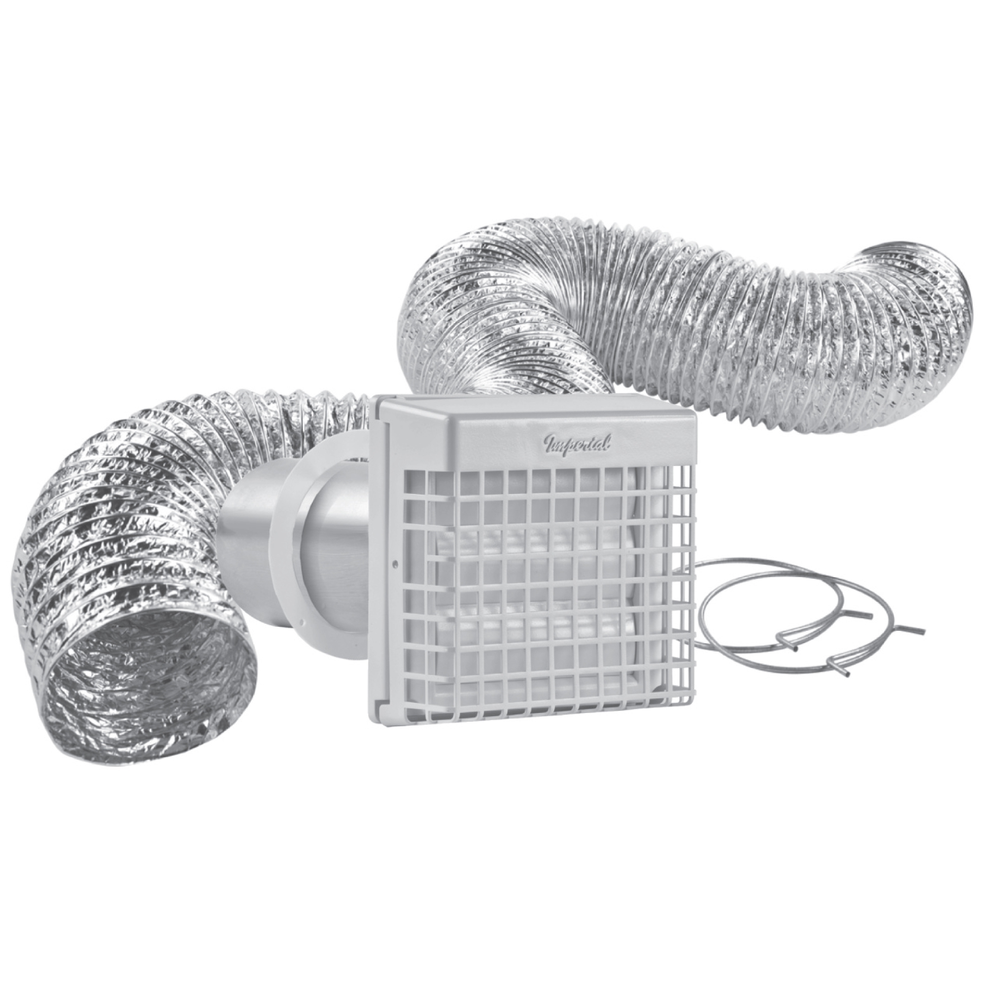 Trousse de ventilation de sécheuse - feuille d'aluminium avec évent à volets et grille anti-animaux