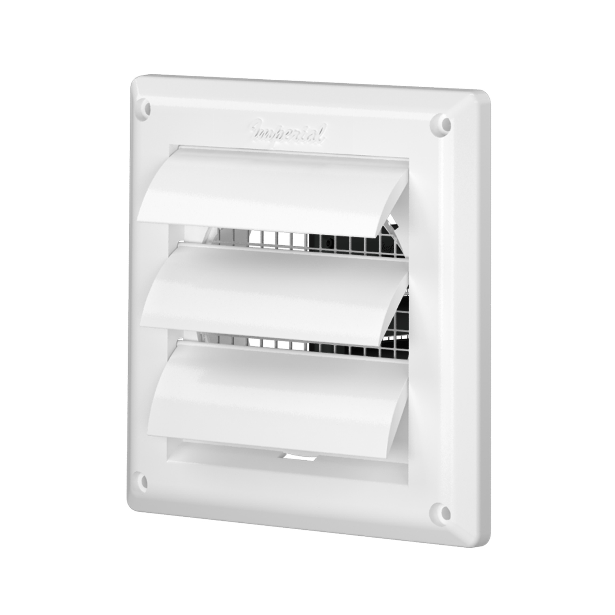 Louvered Vent Caps with Metal Screen - 4"