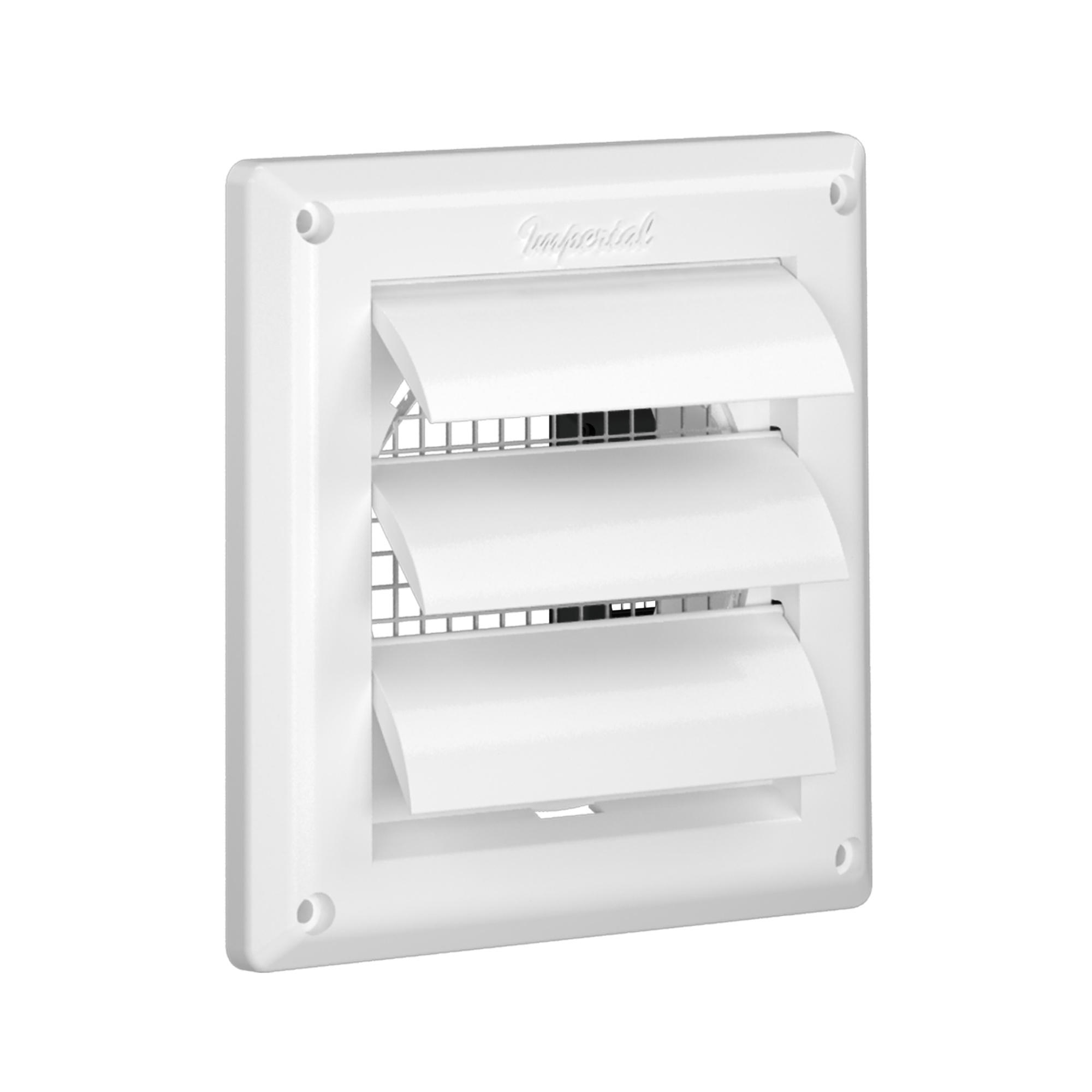 Louvered Vent Caps with Metal Screen - 4"