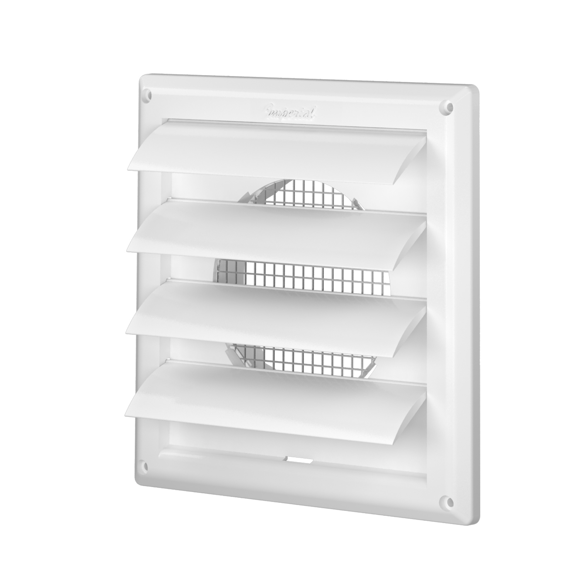 Louvered Vent Caps with Metal Screen