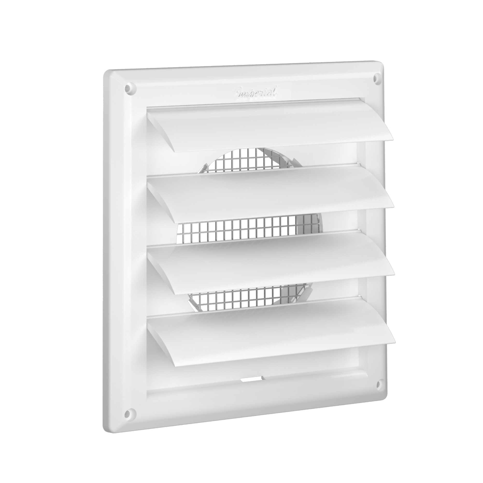 Louvered Vent Caps with Metal Screen