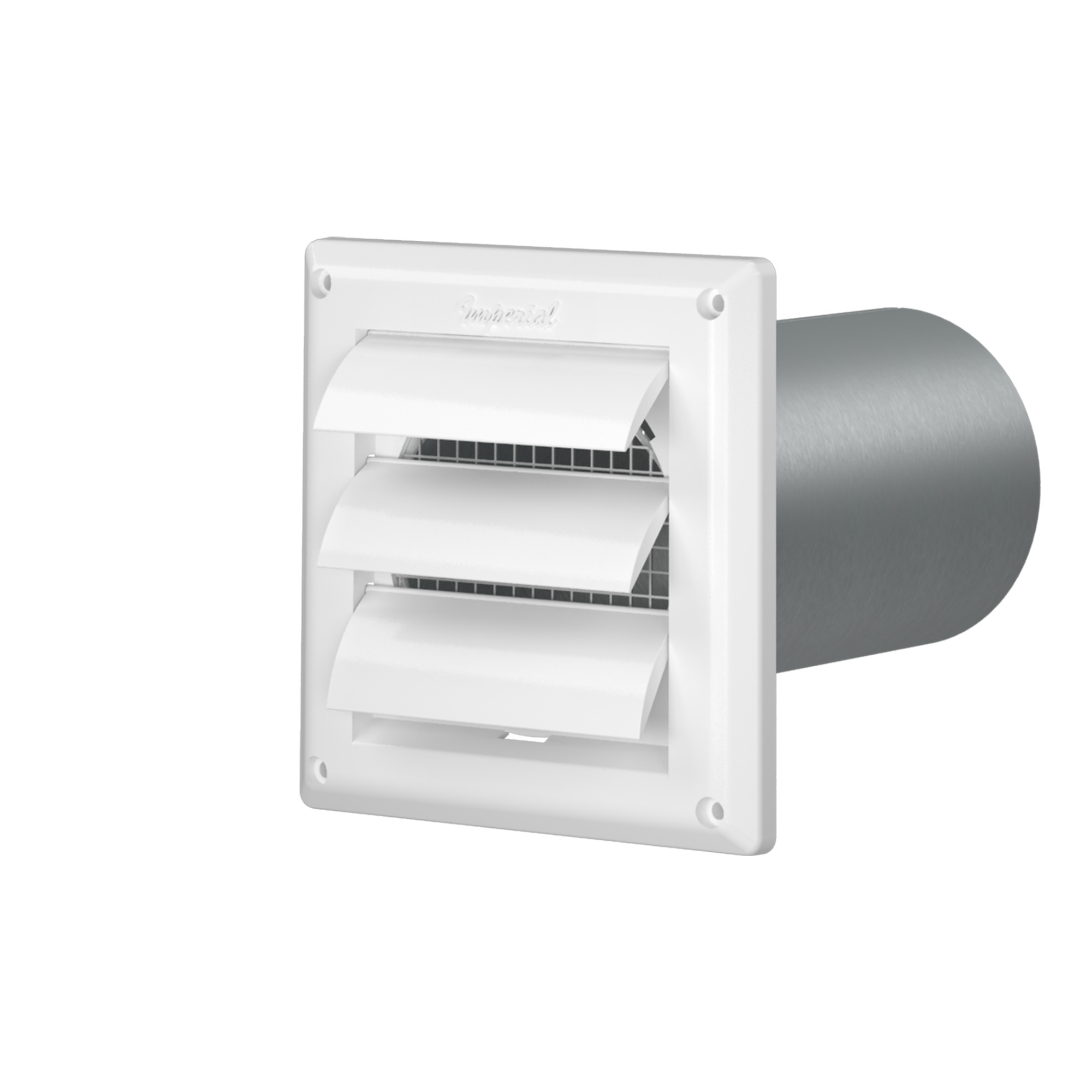 Louvered Vent Hoods with Metal Screen - 4"