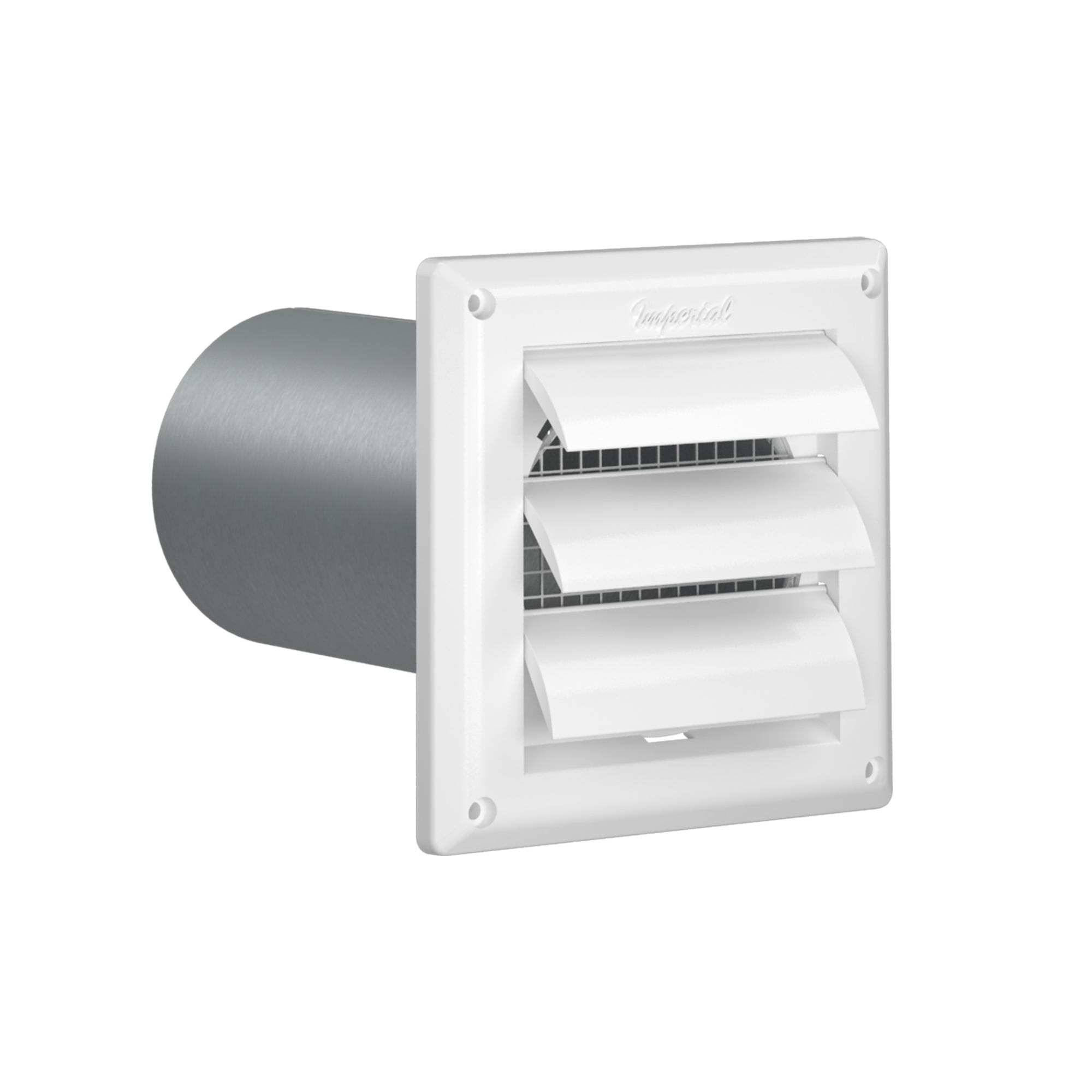 Louvered Vent Hoods with Metal Screen - 4"